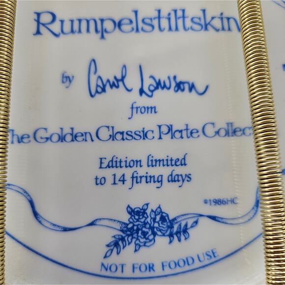 Golden Classic Plate Collection classic fairy tales  Cinderella Sleeping Beauty - Picture 8 of 8